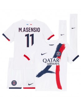 Paris Saint-Germain Marco Asensio #11 Replika Borta Kläder Barn 2024-25 Kortärmad (+ byxor)